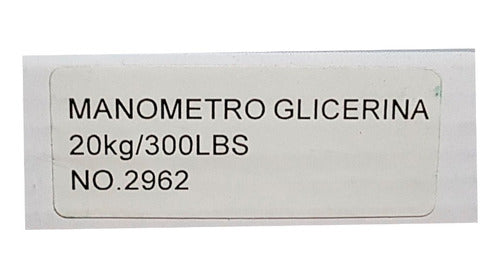 Kitana Manometer with Glycerin 20kg 300lbs 63mm 1/4 Bottom Connection 3