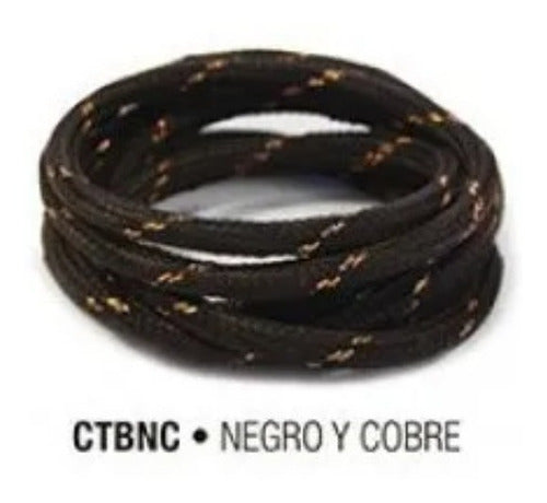 Cable Textil Decorativo Trefilight X Metro Negro Y Cobre 1