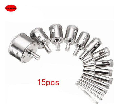 15 X Diamond Drill Bit Hole Saw Tool Set 3