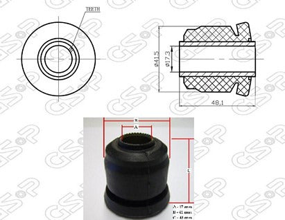 Gsp Mitsubishi L200 90-96 Upper Grill Bushing (Rubber) 0