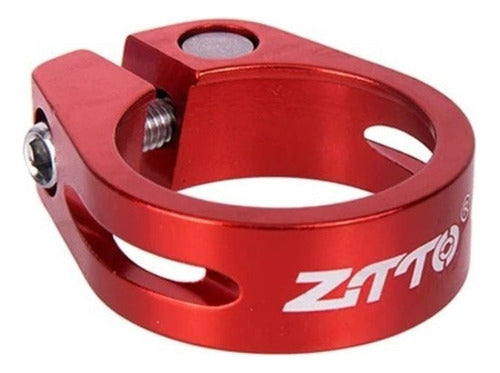 Abrazadera/collar Asiento Bicicleta Ztto 31.8 Aluminio -rojo 0