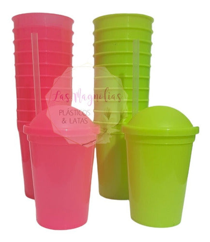 Set of 20 Neon Colors Milkshake Cups 4