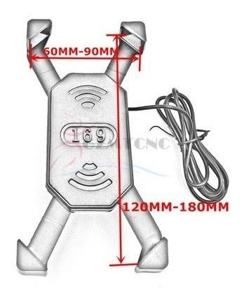 Soporte Para Celular Gps + Usb Manubrio Moto C1 Solomototeam 3