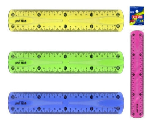 Flexible 15 cm Plastic Ruler by Util Uno - Single Unit 0