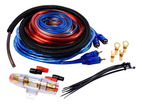 Kit Cables 8 Gauges Potencias De 800 Rms 2500w  Boss Mercury 0