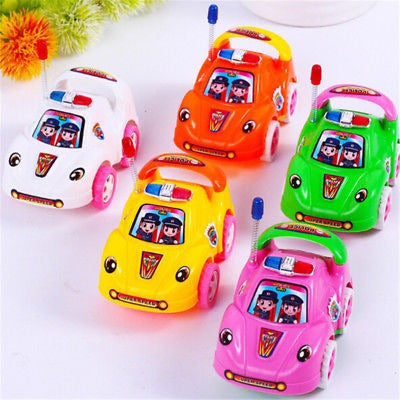 Colorful Police Car Toys Plastic Pull Line 1