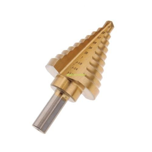 Titanium Coated Step Drill Bit Tool - Tri 1