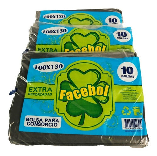 Facebol Super Reinforced Consortium Bags 300 Real 100x130 Pack of 10 0