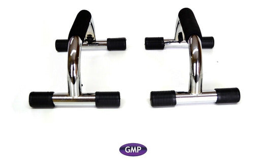 GMP Push Up De Acero Cromado (Pair) Barra Para Flexiones De Brazos Calistenia 1