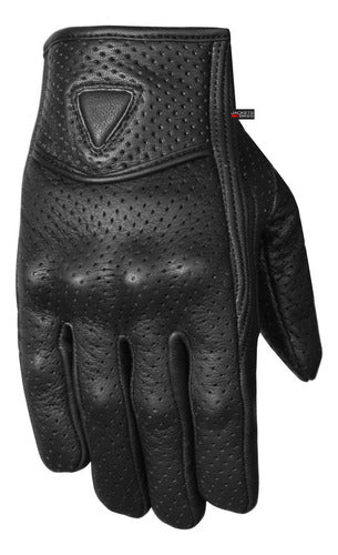 Jackets 4 Bikes Motorcycle Padded Leather Gloves for Men, C 7