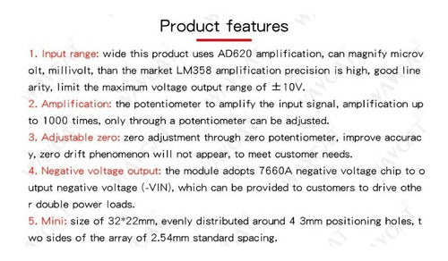 Amplificador De Instrumentación Ad620 3-12v Big Board Ityt 6