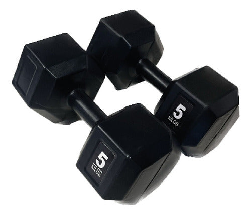 360 Fitness Hexagonal Dumbbells 5kg Ankle Weights 3kg Kettlebell 6kg 3