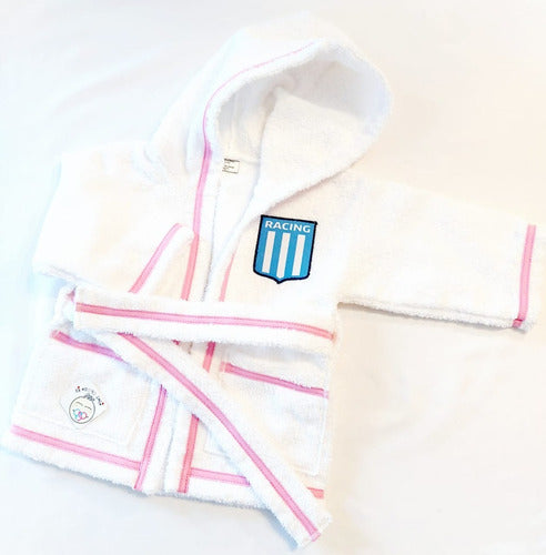 Newborn Hooded Bathrobe Racing Club 8