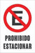 Cartel No Prohibido Estacionar Impreso Plastico 30x22cm E25 0