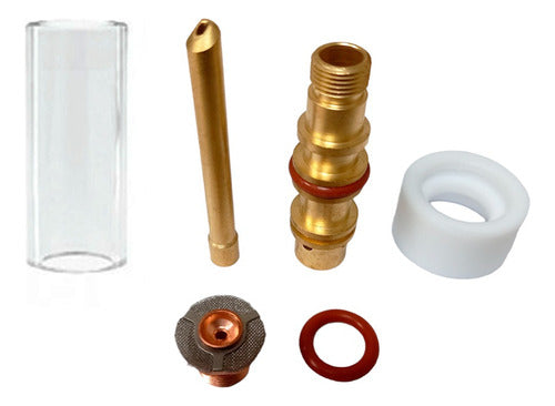 Kit Tig Gas Lens Transparent 3.2mm Supplies Set 0