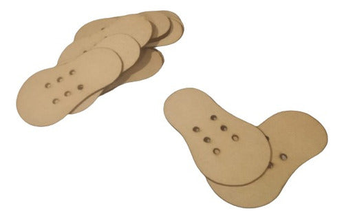 Zapatilla Para Enhebrar Fibrofacil X 10u.-mdf  Dia Del Niño 0