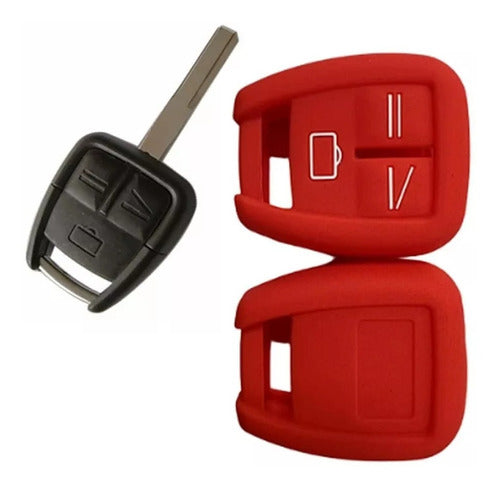 NL Cubre Volante + Funda Llave Silicona Chevrolet Astra - Rojo 4