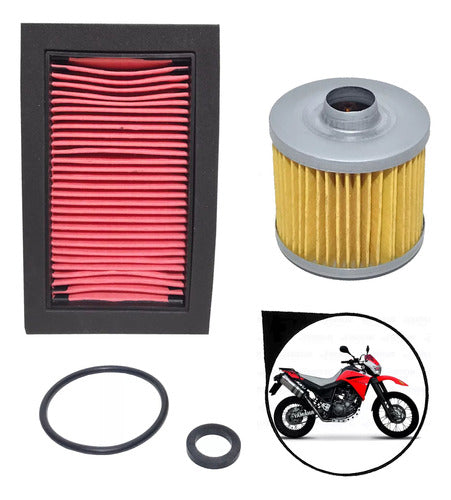 Combo Filtro Ar Filtro Oleo Yamaha Xt 660 2016 2017 2018 0