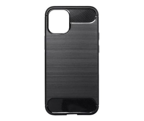 Panda TPU Carbon Fiber Case for iPhone 12 + 5D Tempered Glass 0