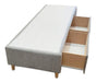 Chenille Upholstered Single Bed Frame with 2 Drawers - Delivery Option Available 0