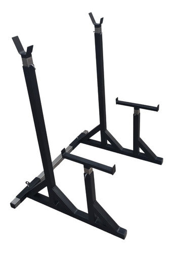 Rack Soporte De Barra Sentadillas Gym (170cm De Alto Max) 0