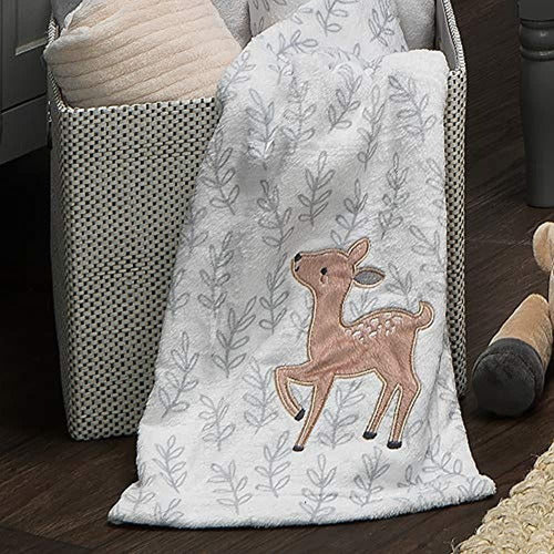 Bedtime Originals Deer Park Baby Blanket, Blanco 3