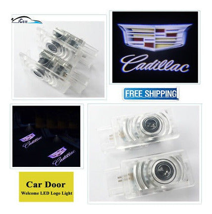 2pcs Cree Cadillac Bienvenida Sombra Luz Logo Cadillac Srx A 3