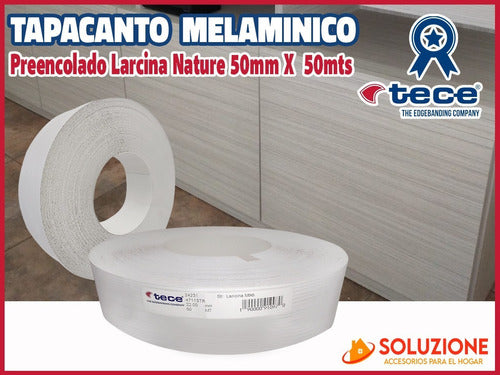 Tece Filo Melaminico Preencolado Larcina Nature 50mm X 50mts 1