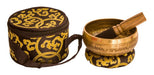 Tibetan Singing Bowl Set 13cm - Engraved Pillow Mallet Pyrography 0