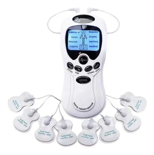 Máquina De Pulso Adelgazar: Portable Electro Stimulator with 8 Electrodes 0