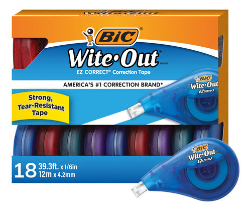 Fita De Correção Bic Wite-out Brand Ez Correct 39,3 Mm, Paco 0