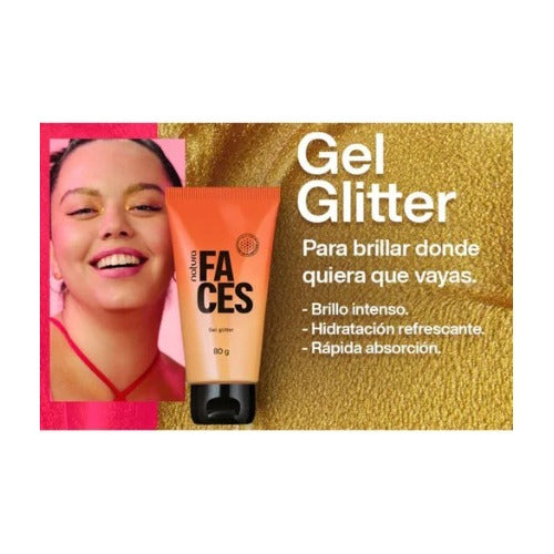 Natura Faces Gel Glitter 80g | Tati Cosmeticos 3