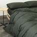 Mixinni Solid Dark Green 3 Piece Duvet Cover Set 2