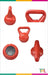 Kit Set Combo x4 Kettlebell PVC Weights 3-5kg Fitness TML 2