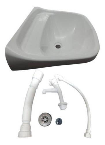 Duke Large Sink Kit 48x39 with Flexible Accessories, Faucet, and Plunger 0