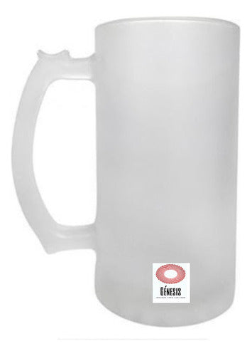 Set of 4 Sublimatable Frosted Glass Beer Steins 0