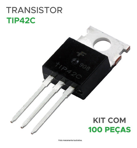 Kit 100 Peças Transistor Tip42c = Tip 42c = Tip42= Tip-42c 1