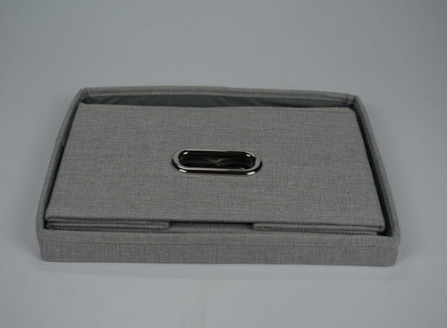 Large Folding Imported Cotton Fabric Rectangular Organizer Box Basket 3