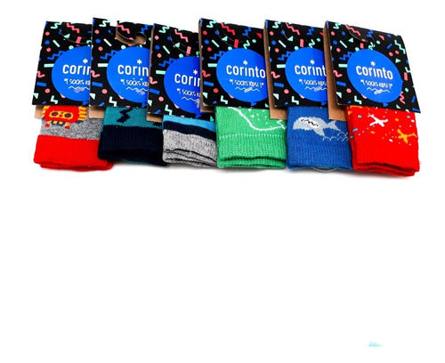 Corinto Baby Socks Assorted Pack of 6 0