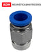 ADM Conector Recto Neumatico 1/2 - 10mm Rosca Macho X10 U 1