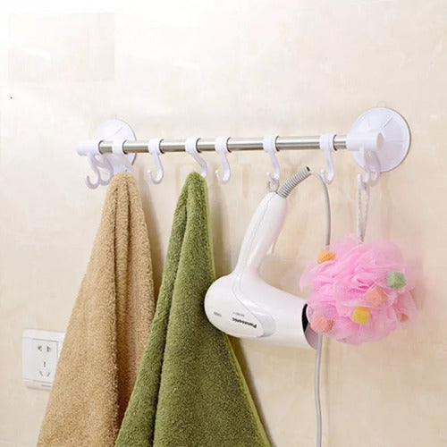 Galario Productos Perchero 40cm Barral Inox Towel Rack 8 Ganchos Zona Obelisco 1