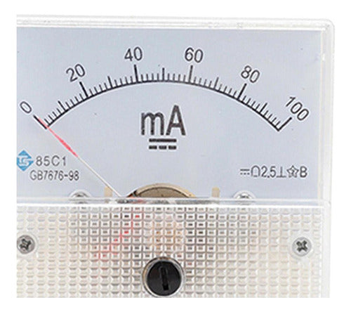 C Medidor De Painel De Corrente Analógica 0-100ma 2