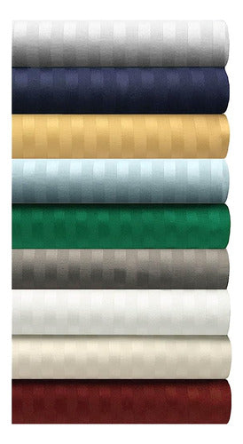 King Striped Pillowcases 300-thread Long-staple Peled Cotton 4