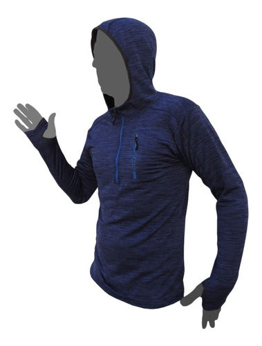 EQUPE CO Buzo Hoodie Hombre Deporte Capucha Termico Respirable Micro 0