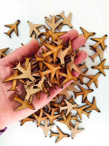 35 Airplanes With Drilling MDF Fibrofacil Height 6cm 0