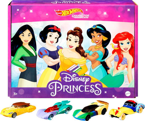 Coche De Juguete Disney Princesa Hot Wheels, 9 Cm Largo 0