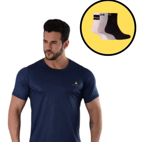 Men's Sports T-shirt + Free Mid-Calf Socks!! 0