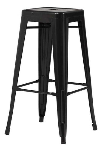 Tolix Taburete Set of 4 Stackable Metal Stools 0