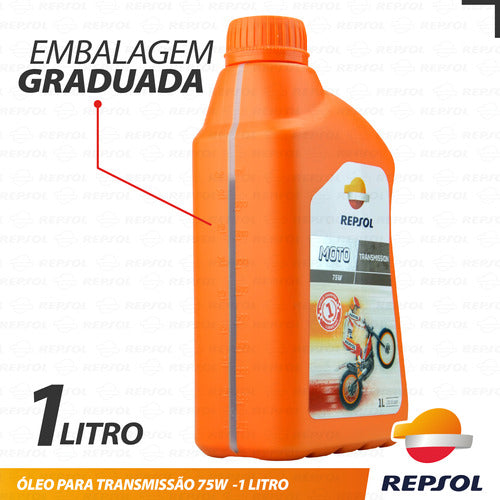 Óleo Transmissão Moto 75w Sintético Repsol Câmbio Audi Ford 3