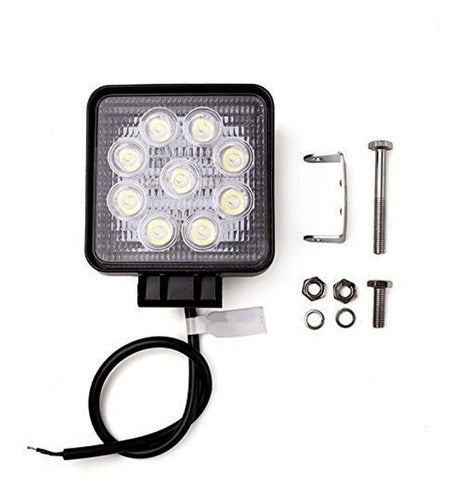 MS LED Light Kit 2 Square 9 Leds Auto 4x4 Truck Agro Off Road 12v 24v 4